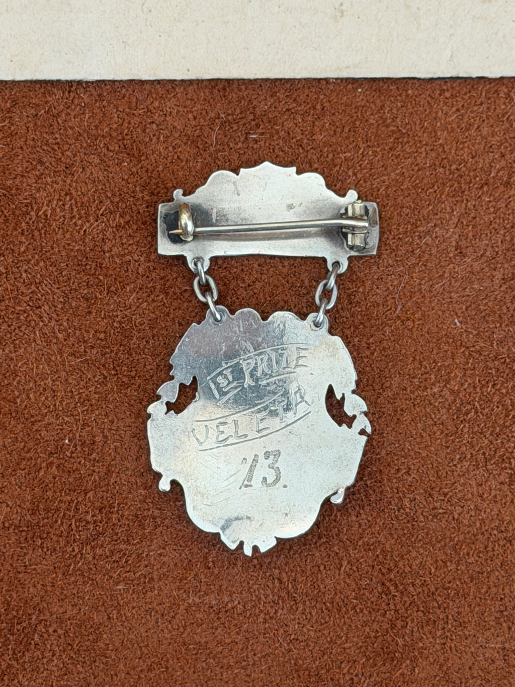 Antique 1913 Fancy Dancing First Prize Medal Pin Original Box
